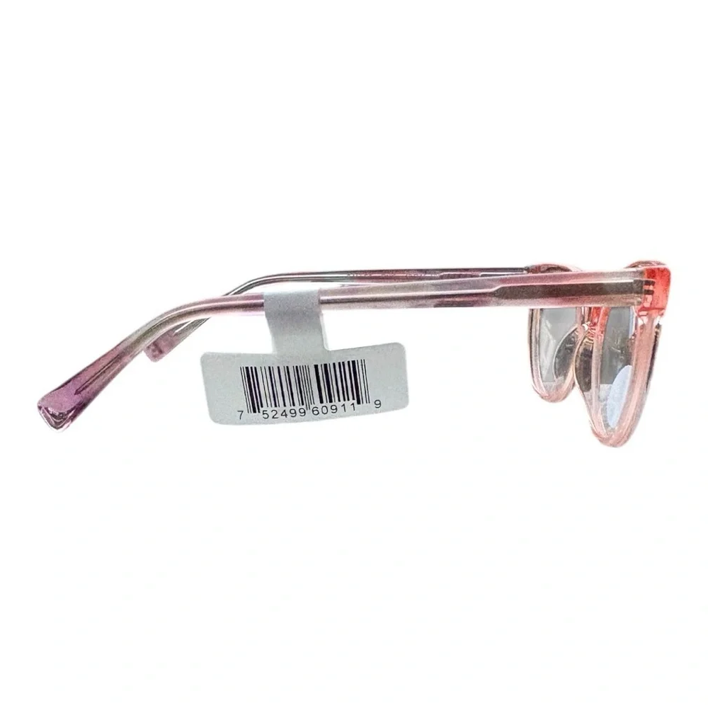 NWT Elton John Eyewear Pink Winifred Frames Glasses with Case & Cleaner